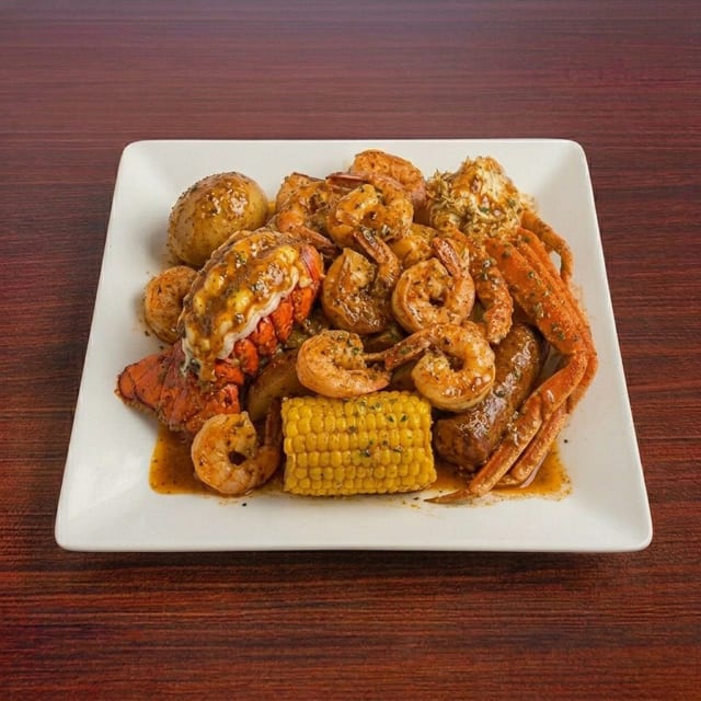 Boiled Lobster Tail Platter.